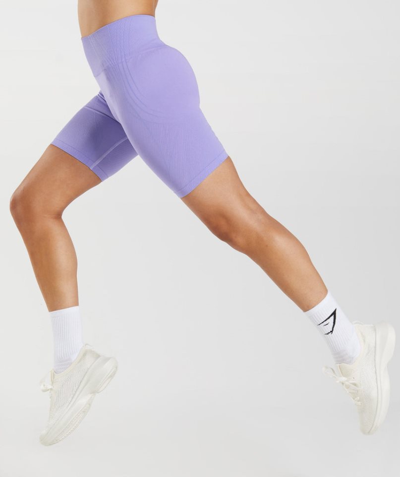 Women's Gymshark Apex Seamless Shorts Purple | CA 8A7D35